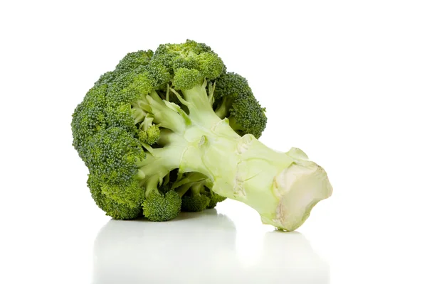 Two broccoli florets on white — Stock Photo, Image