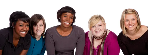 Group of multi-racial college students — Stock Photo, Image