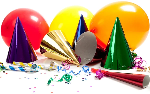 Party hats on a white background — Stock Photo, Image