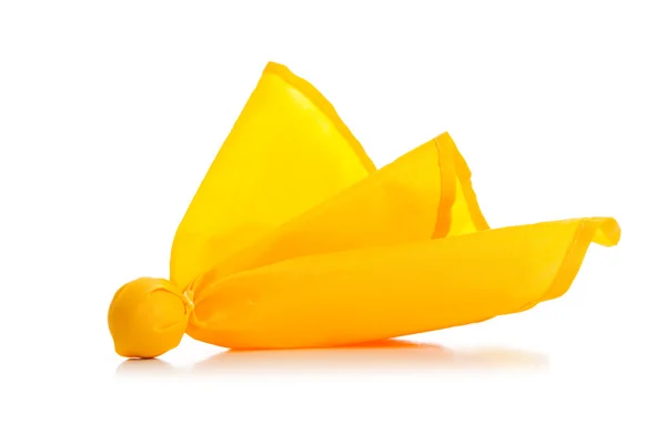 Bandeira de penalidade amarela em um fundo branco — Fotografia de Stock
