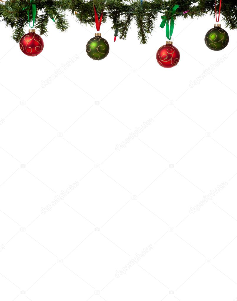 Christmas ornament border