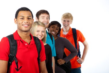 beyaz üzerine çok ırksal üniversite öğrencileri