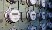 Row of electric meters