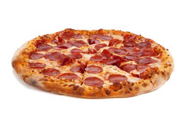 beyaz üzerine biberli pizza