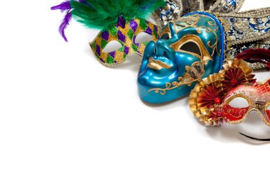 Mardi gras veya beyaza karnaval maskesi