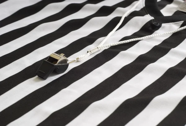 Referee Shirt with Whistle — Stock Photo, Image