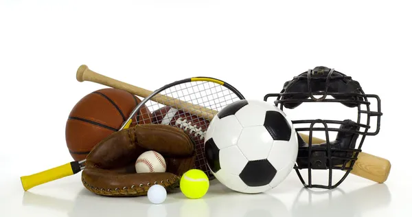 Sport's Gear on White Background — Stock Photo, Image