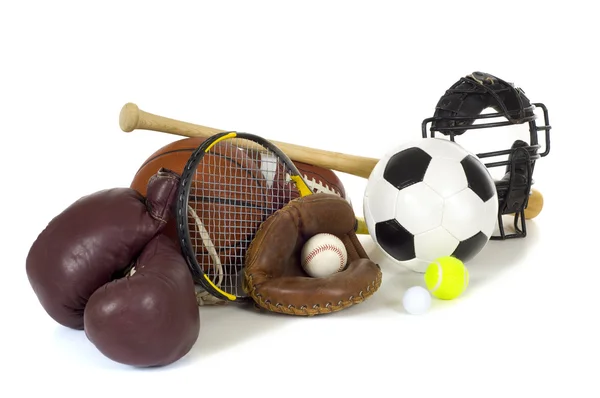 Sports Equipment on White — Stock Photo, Image