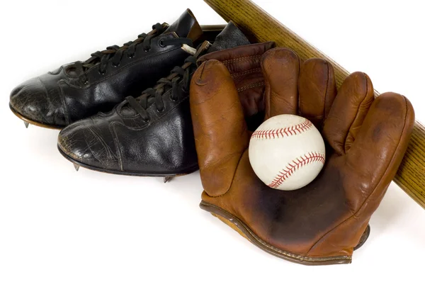 Attrezzatura da baseball vintage — Foto Stock