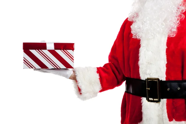 Santa Claus giving Christmas presents — Stock Photo, Image