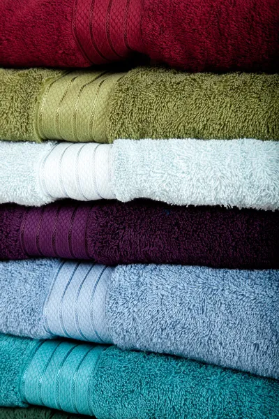 En bakgrund som består av diverse handdukar — Stockfoto