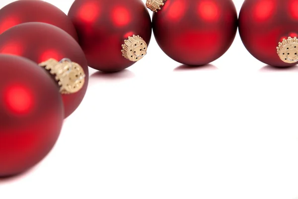 Red christmas ornament baubles — Stock Photo, Image