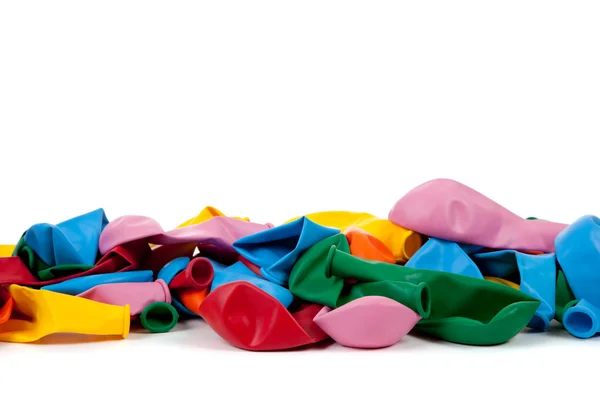 Globos planos de color sobre un fondo blanco — Foto de Stock