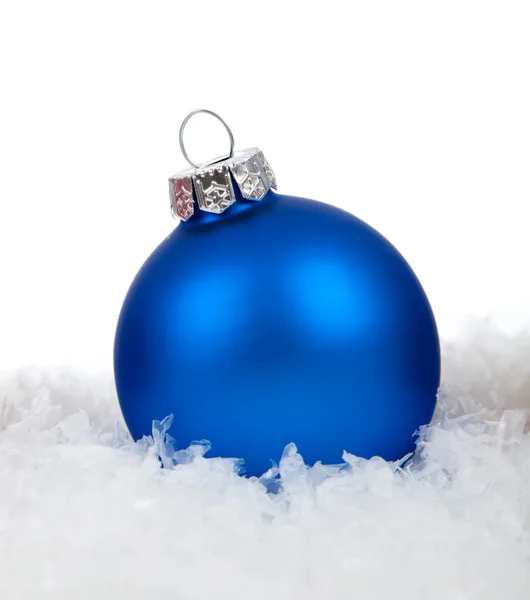 A blue Christmas ornament — Stockfoto