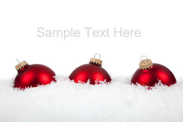 Rode bal Kerst ornamenten — Stockfoto
