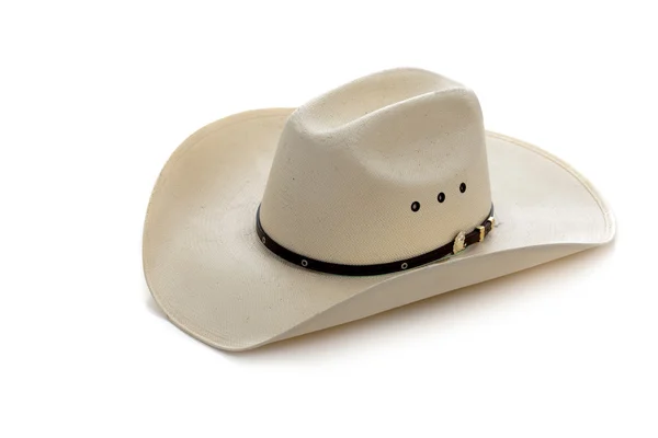 Sombrero vaquero en blanco — Foto de Stock