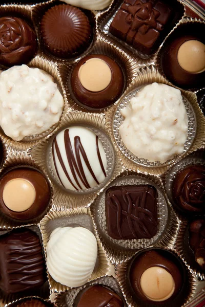 各種お菓子チョコレートの背景 — ストック写真