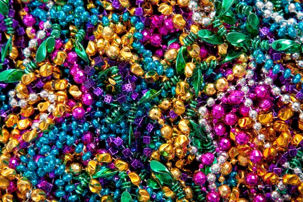 Background of mardi gras beads — Stock Photo, Image