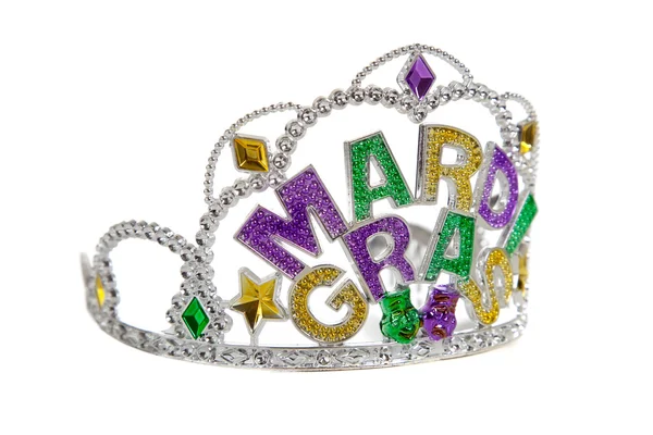 Una mardi gras tiara sobre blanco —  Fotos de Stock