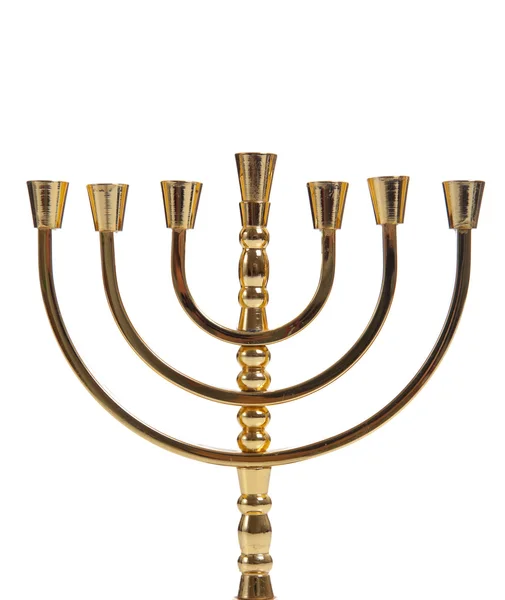 Jewish menorah on white — Stock Photo, Image