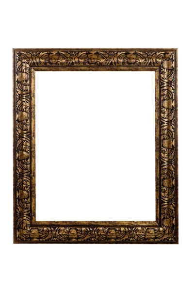 Ornate frame on white with copy space — Stock Photo, Image