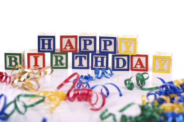 "Happy Birthday" Blocks — Stock Photo, Image