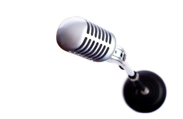 Vintage Microphone on White — Stock Photo, Image