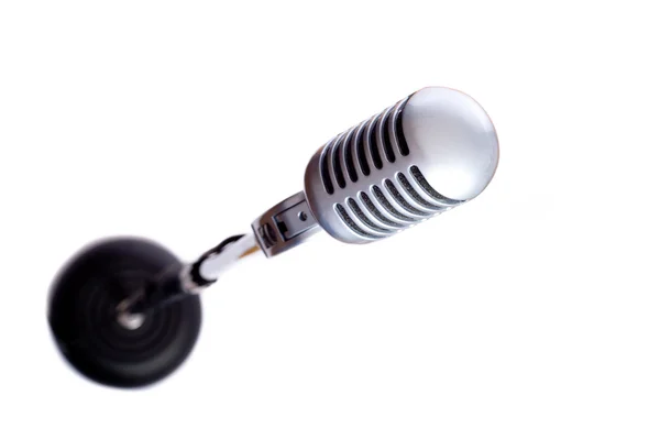 Microphone vintage sur blanc — Photo