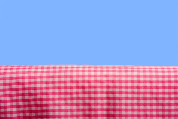 Pink Gingham On Blue Sky — Stock Photo, Image