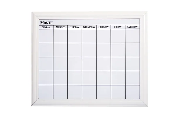 Blank White Calendar — Stock Photo, Image