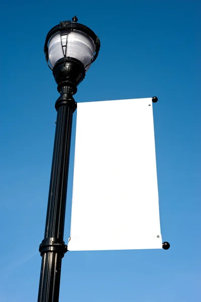 Blank Sign on Lamp-post — Stock Photo, Image