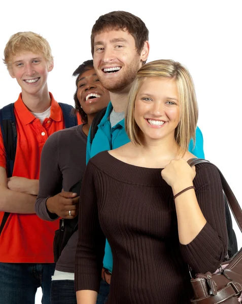Estudantes universitários multiculturais — Fotografia de Stock