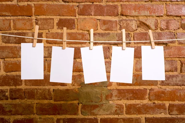 Bir clothesline üzerine notlar — Stok fotoğraf