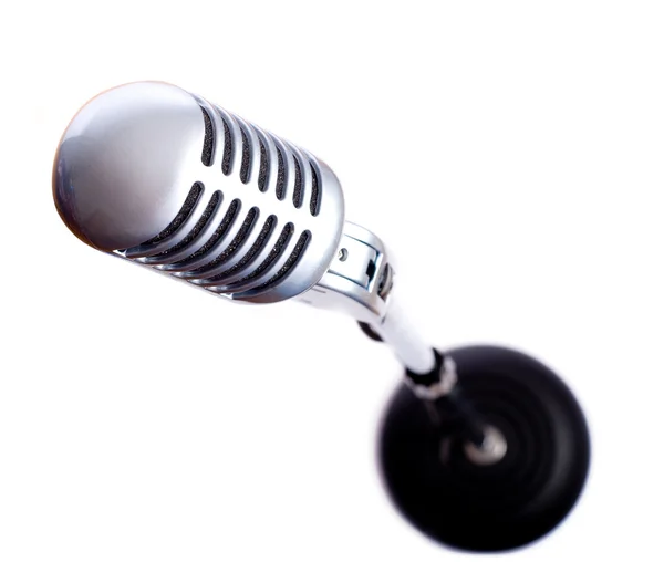 Vintage Microphone on White — Stock Photo, Image