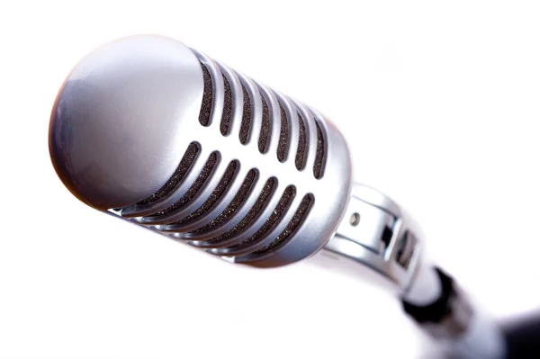 Microphone vintage sur blanc — Photo