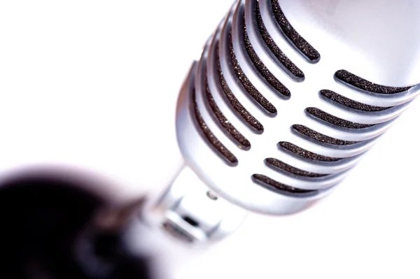 Vintage Microphone on White — Stock Photo, Image