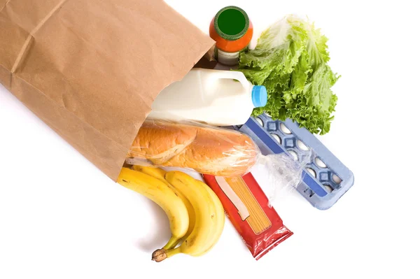 白の食料品の袋 — ストック写真