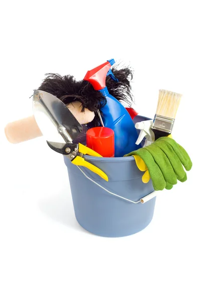 Spring Cleaning Supplies — Stock Photo, Image