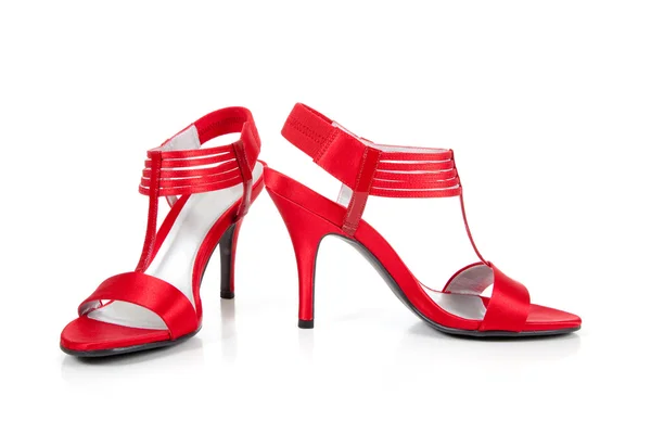 Sexy, red high heel shoes on white Royalty Free Stock Images