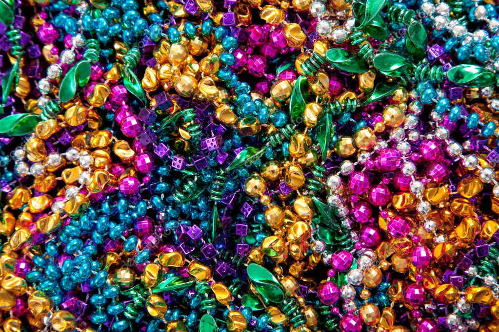 Background of mardi gras beads — Stock Photo © miflippo #13625903