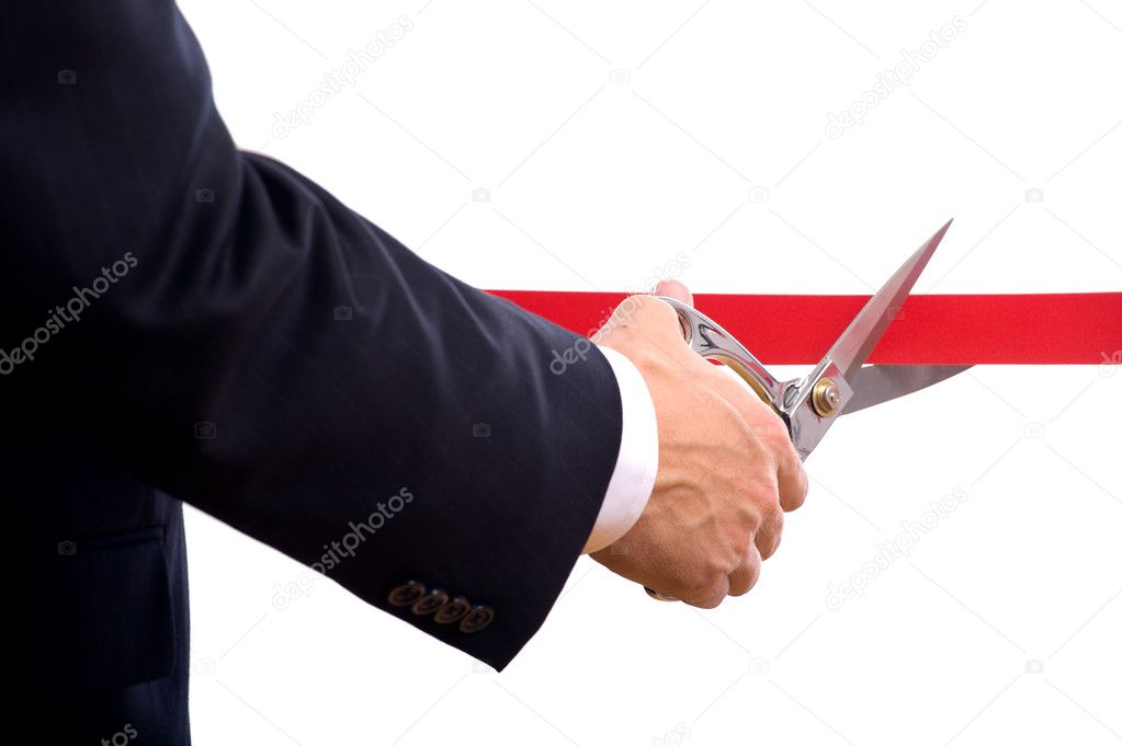 Cutting Red Ribbon