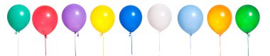 beyaz üzerine Parti balonları