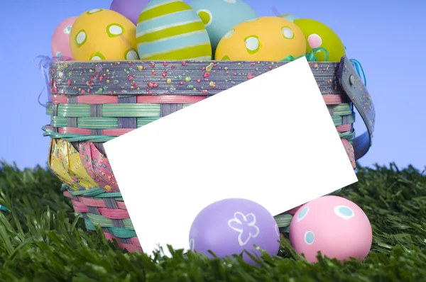 Easter Basket Notecard — Stock Photo, Image
