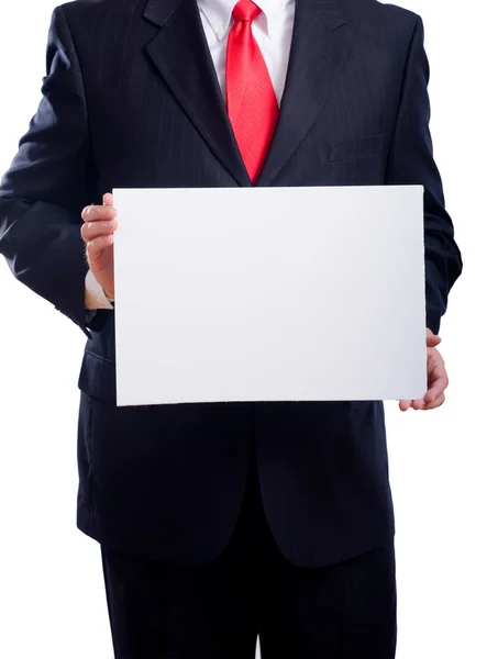 Business Man with Sign — Stock Photo, Image