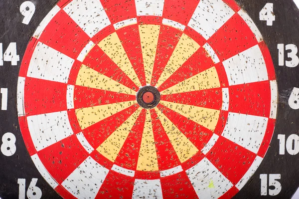 yellow and black dart board