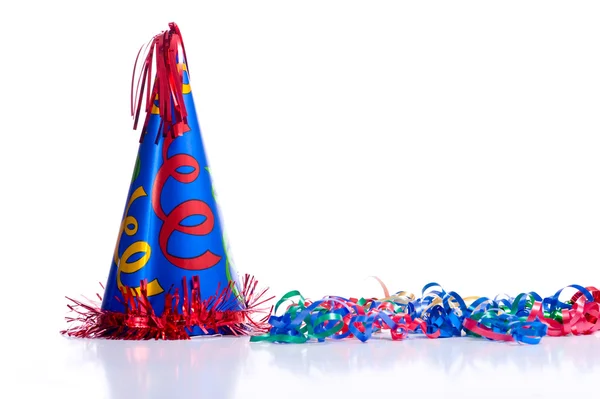 Birthday Hat and Streamers — Stock Photo, Image