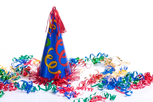 Birthday Hat and Streamers — Stock Photo, Image