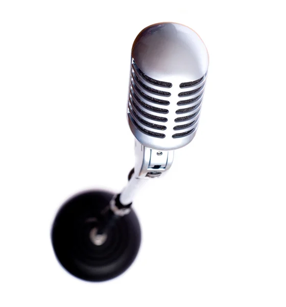 Vintage Mikrofon auf Weiß — Stockfoto
