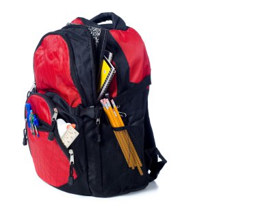 Kırmızı okul sırt çantası