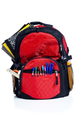 Red School Back Pack clipart